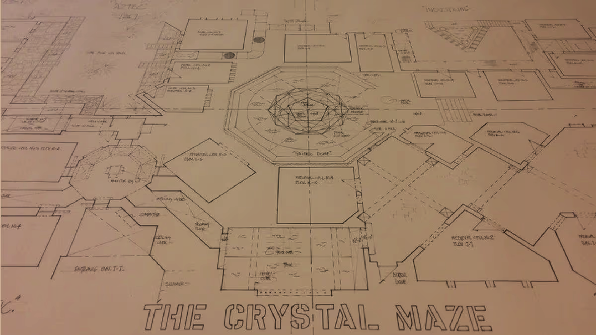 Blueprint plans for The Crystal Maze.