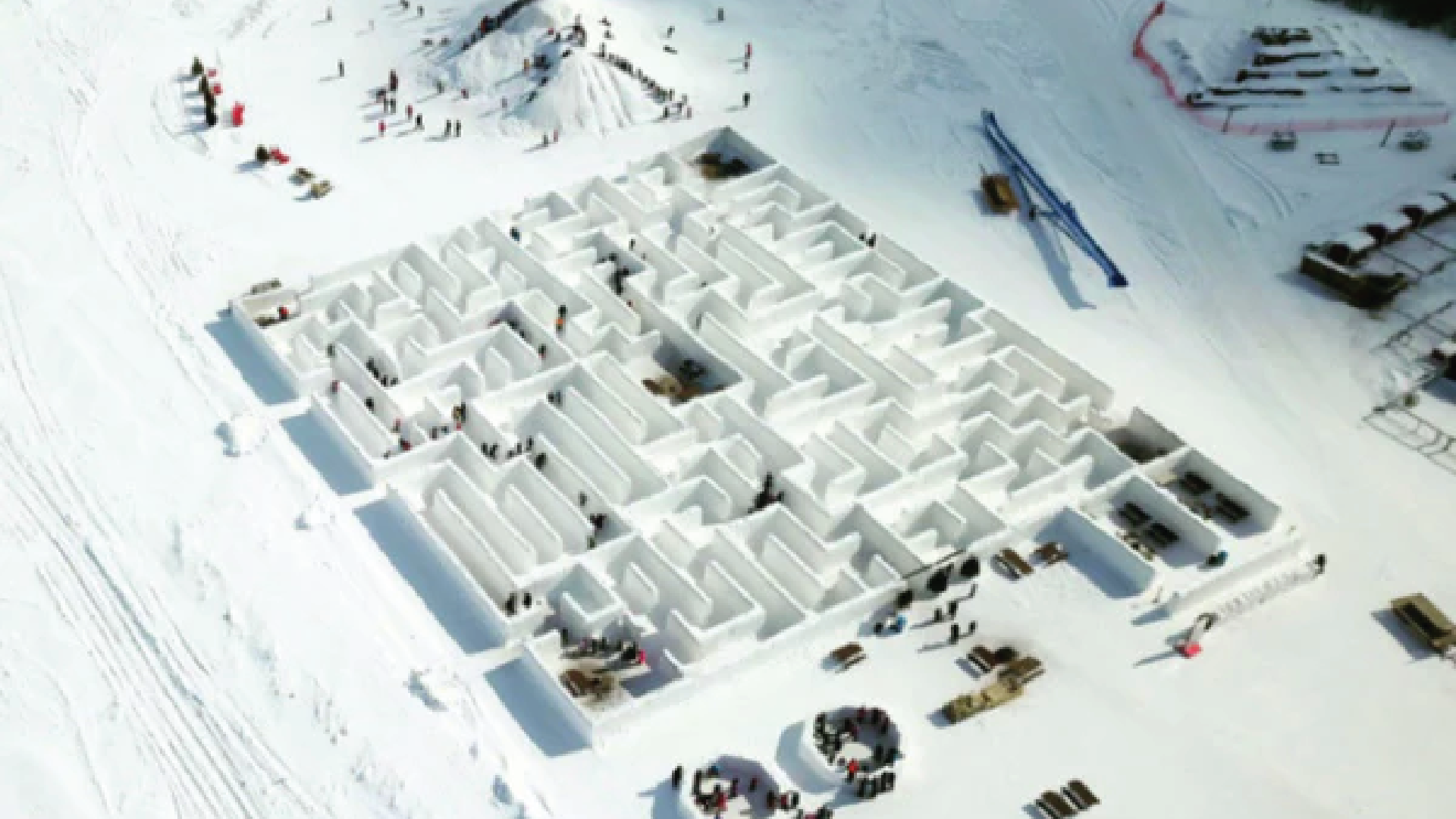 Snow Maze A photograph of the snow maze at A Maze in Corn in Canada.