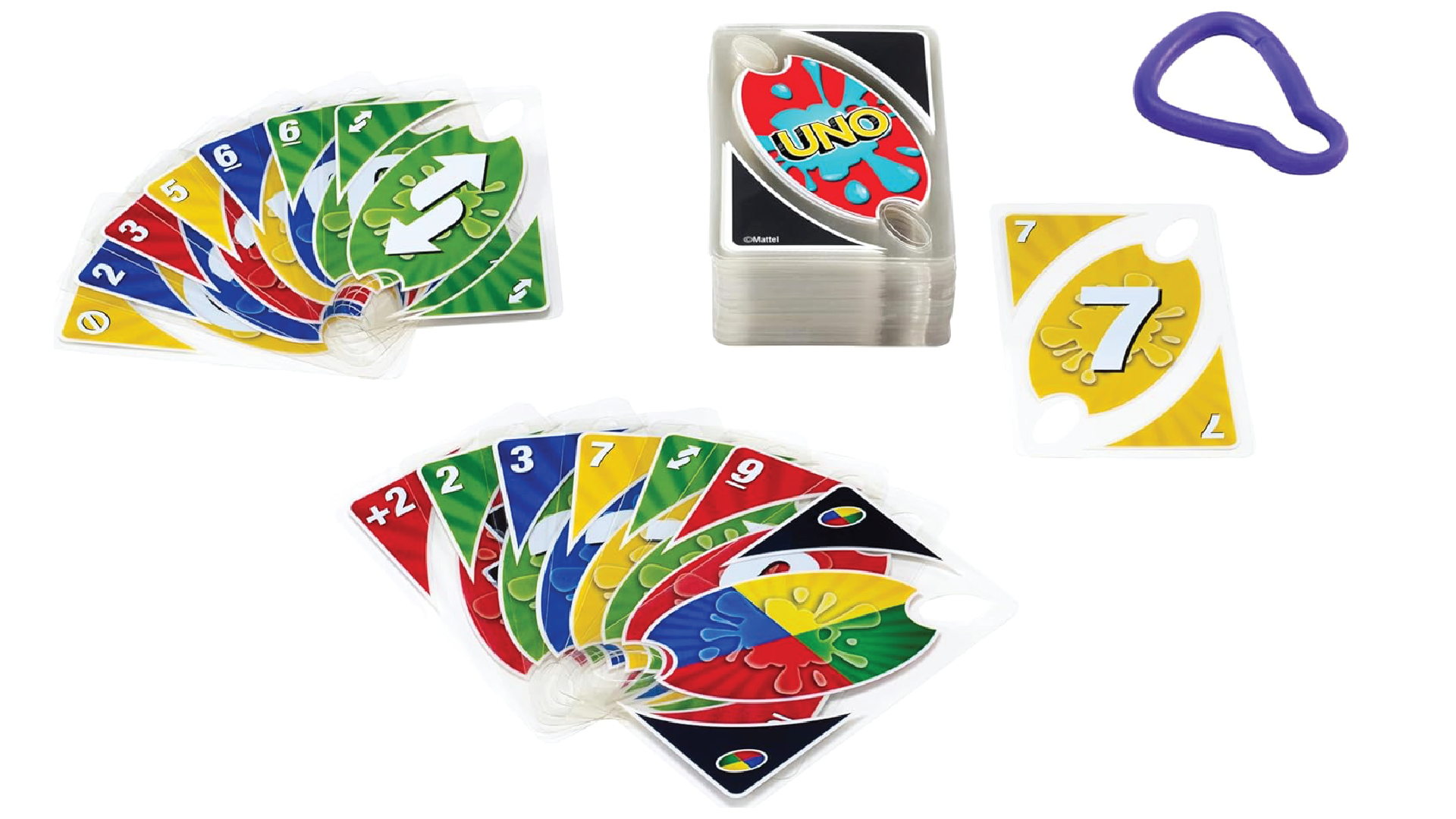 A deck of Uno cards fanned out.