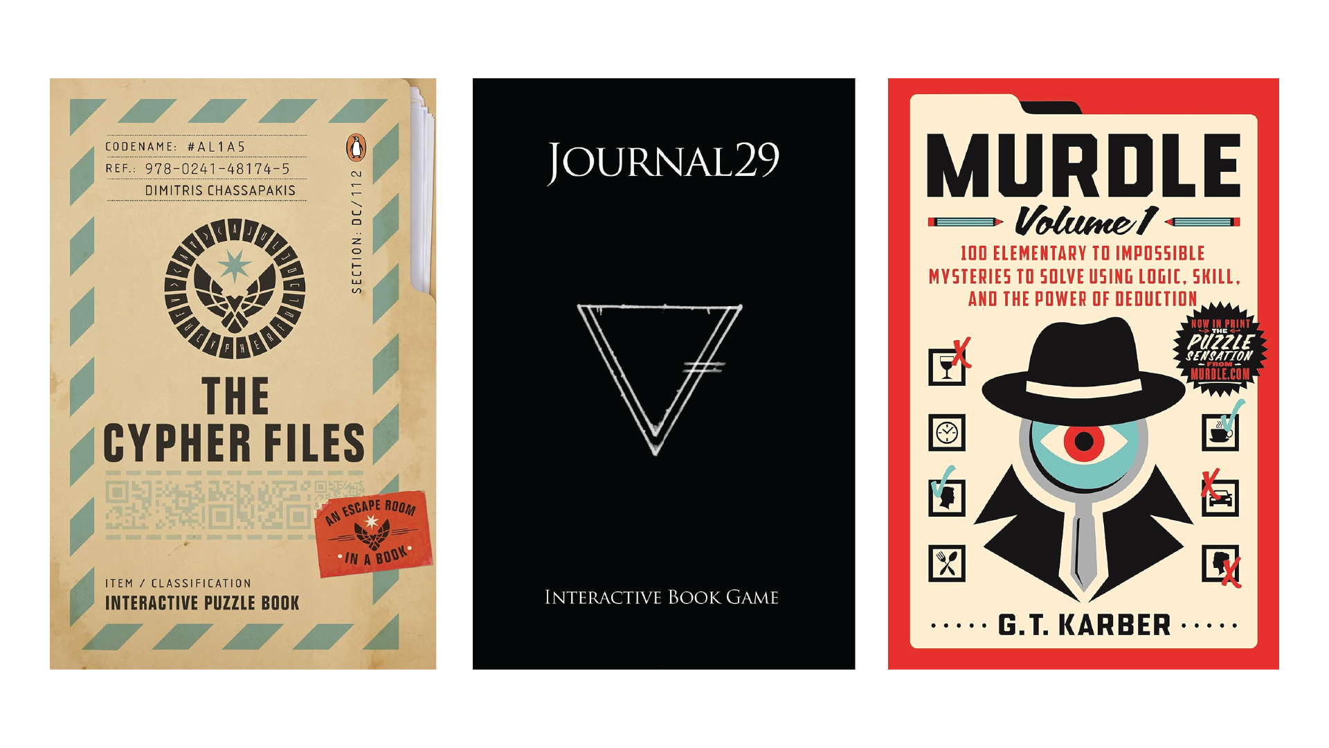 A selection of puzzle books.