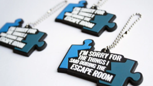 I'm sorry for the things I said during the escape room keychain.