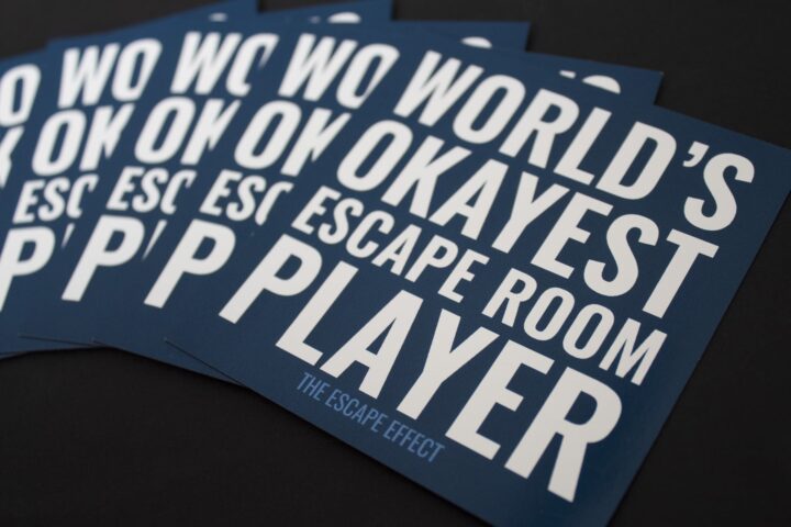 “World’s Okayest Player” Escape Room Topic Magnet