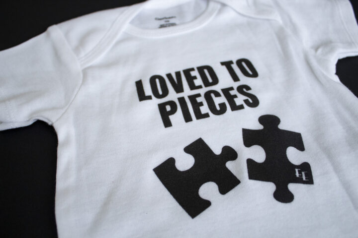 “Loved To Pieces” Baby Onesie
